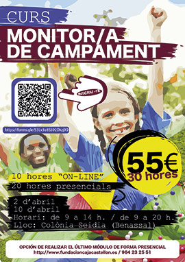 Curso semipresencial de monitor/a de campamento