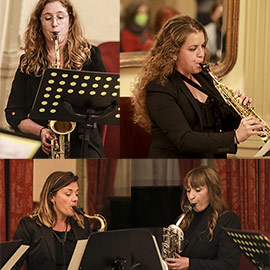 Actuación del cuarteto de jazz Elle Sax en Castellón