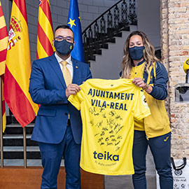 Celebración institucional del Villarreal Femenino por el ascenso a Primera División