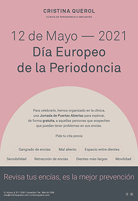 Día internacional del cuidado de las encías con jornada de puertas abiertas en la clínica Cristina Querol