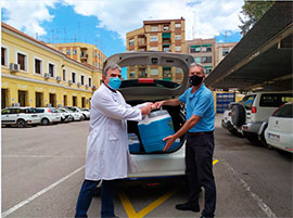 El Parque Móvil de la Diputación colabora desde hoy en el traslado de vacunas a los centros de salud de la provincia