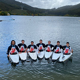 Plata del equipo absoluto de Kayak-Polo en Pontevedra