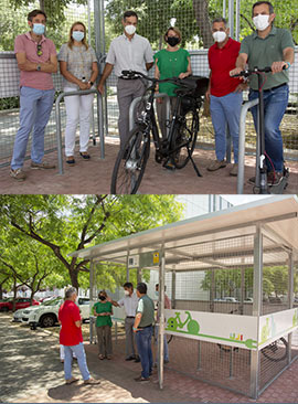 La UJI fomenta la movilidad sostenible con la instalación de parkings vigilados para bicicletas y patinetes