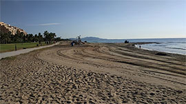 El Ayuntamiento de Oropesa del Mar finaliza los trabajos de acondicionamiento de la playa de Amplàries