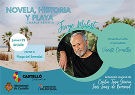 El escritor Jorge Molist presenta su último libro La reina sola en la II Edición del Ciclo Novela, Historia y Playa