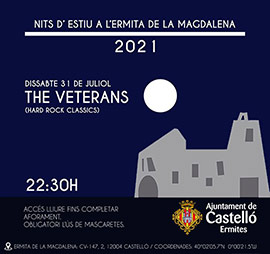 The Veterans actuará el sábado 31 de julio en la ermita de la Magdalena de Castelló