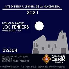 Los Fenders actuarán el sábado 28 de agosto en la ermita de la Magdalena de Castelló
