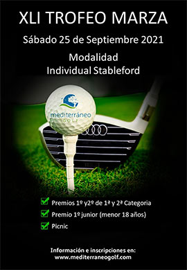 Inscripción abierta para el XLI TROFEO MARZA del Club Mediterráneo Golf