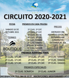 Abiertas las inscripciones para el Torneo Boutique Groupe Concept Circuito Mediterráneo Golf