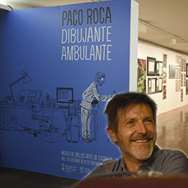 Paco Roca dibujante ambulante, exposición en el Museo de Bellas Artes de Castellón