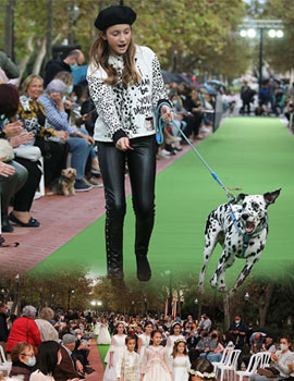 Desfile dedicado a la moda infantil en el Passadís de les Arts del parque Ribalta