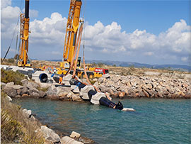 Castelló ultima las obras de reparación del emisario submarino de la red de saneamiento