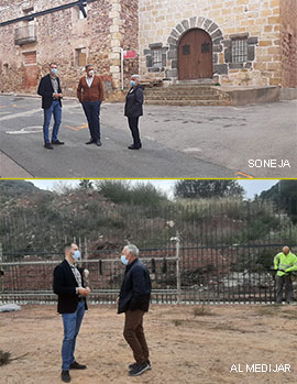 La Diputación inyecta 336 mil euros en la renovación y construcción de infraestructuras en Soneja y Almedíjar