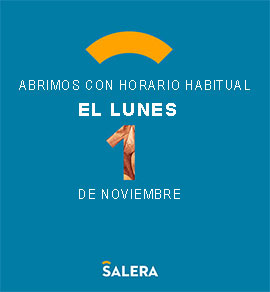 Salera abre el próximo festivo lunes 1 de noviembre