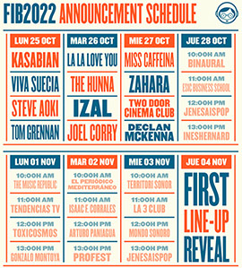Miss Caffeina, Zahara, Two Door Cinema Club y Declan Mckenna se unen al cartel de #FIB2022