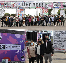 Visita oficial a las instalaciones del festival SanSan en Benicàssim