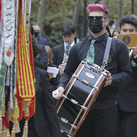 Cinco bandas de Castelló celebran Santa Cecília con un pasacalle circular en el Parque Ribalta