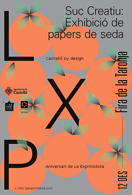 La Fira de la Taronja de Castelló repartirá el 12 de diciembre papeles de seda estampados con innovadores diseños