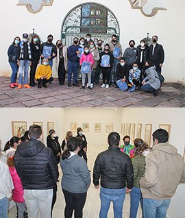 Los escolares centran sus miradas en la obra gráfica de Dalí en Benicàssim