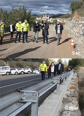 La Diputación invierte 1,25 millones de euros en el Alto Palancia en la mejora de la seguridad vial en la CV-221 y la CV-213