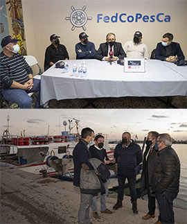 La Diputación y las cofradías de pescadores de Castellón se unen contra los plásticos en el mar con una campaña para fomentar la reutilización