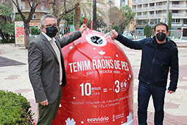 Castelló inicia una campaña navideña para reciclar más vidrio durante estas fiestas