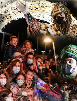 Sus Majestades los Reyes Magos saludan a los niños de Castellón