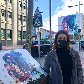 El Ayuntamiento de la Vall d’Uixó  instala el panel explicativo del mural feminista