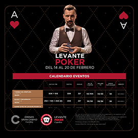 Orenes Gran Casino Castellón enamora en San Valentín con el primer Levante Poker Challenge 2022