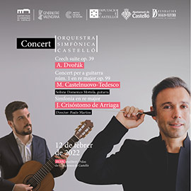 Domenico Mottola, ganador del LIII Certamen Internacional de Guitarra Francisco Tárrega de Benicàssim, actuará con la Simfònica de Castelló