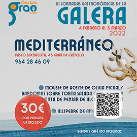 El Restaurante Mediterráneo participa en las Jornadas de la Galera