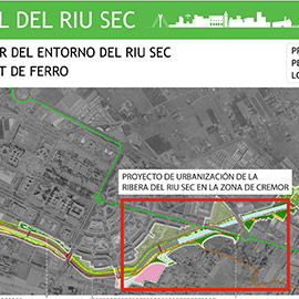 Castelló aprueba el proyecto de urbanización de la Ribera del Riu Sec en la zona de Crémor