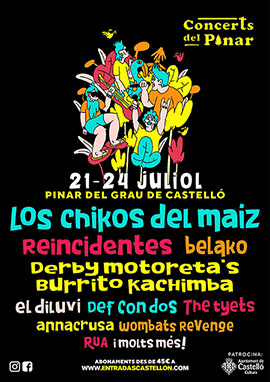 Los Chikos del Maíz, Derby Motoreta’s Burrito Kachimba, nuevos confirmados para els Concerts del Pinar