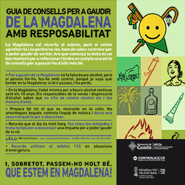 Castelló lanza la campaña ‘Magdalena amb responsabilitat’ para evitar riesgos por consumo de alcohol