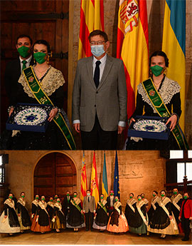 Las reinas de las fiestas de Castelló visitan las Fallas