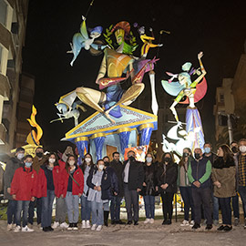 Miembros de la Diputación de Castellón visitan las Fallas de Burriana