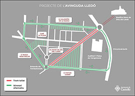 Itinerarios alternativos ante el inicio de la segunda fase de la reforma de la avenida Lidón