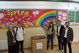 Tapones reciclados en mobiliario en 20 colegios de Castellón