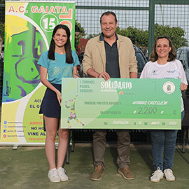 Éxito en el torneo de pádel solidario a beneficio de Afanías, organizado por la Gaiata 15 Sequiol