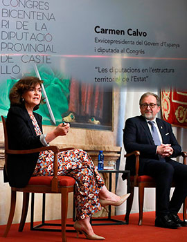 Carmen Calvo en la clausura del Congreso Bicentenario de la Diputación de Castelló