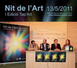 Presentación de novedades Nit de l'art Castelló 2011, viernes 13 de mayo. Programa de actos