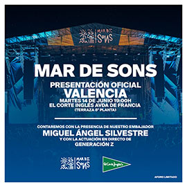 Miguel Angel Silvestre participará hoy en la presentación de la 3ª edición del festival  Mar de Sons en el Corte Inglés de Valencia