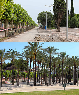 Castelló gana 1.800 metros cuadrados de zona verde con la integración del parque Rafalafena en la remodelada avenida Lidón