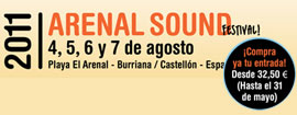 ARENAL SOUND 2011: Más de 20.000 entradas vendidas