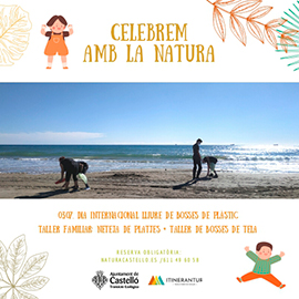 Castelló celebra el Día Internacional Libre de Bolsas de Plástico con una jornada de limpieza y un taller en la playa