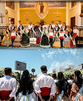 Misa Mayor y mascletà en las Fiestas de Sant Pere del Grao