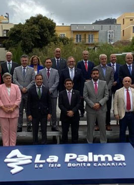 El presidente de la Diputación de Castellón, José Martí en la reunión de la Comisión de Diputaciones Provinciales en La Palma