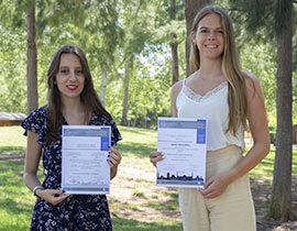 Las estudiantes de doctorado de la UJI Laura Torca y Sonia Sandez, premiadas por la Asociación Española de Dirección e Ingeniería de Proyectos