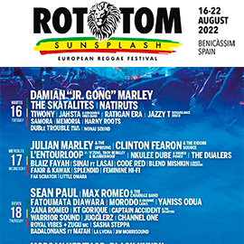 Cartel del festival Rototom Sunsplash 2022
