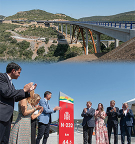 Día histórico para Morella por la apertura de la nueva N-232 en el Puerto de Querol